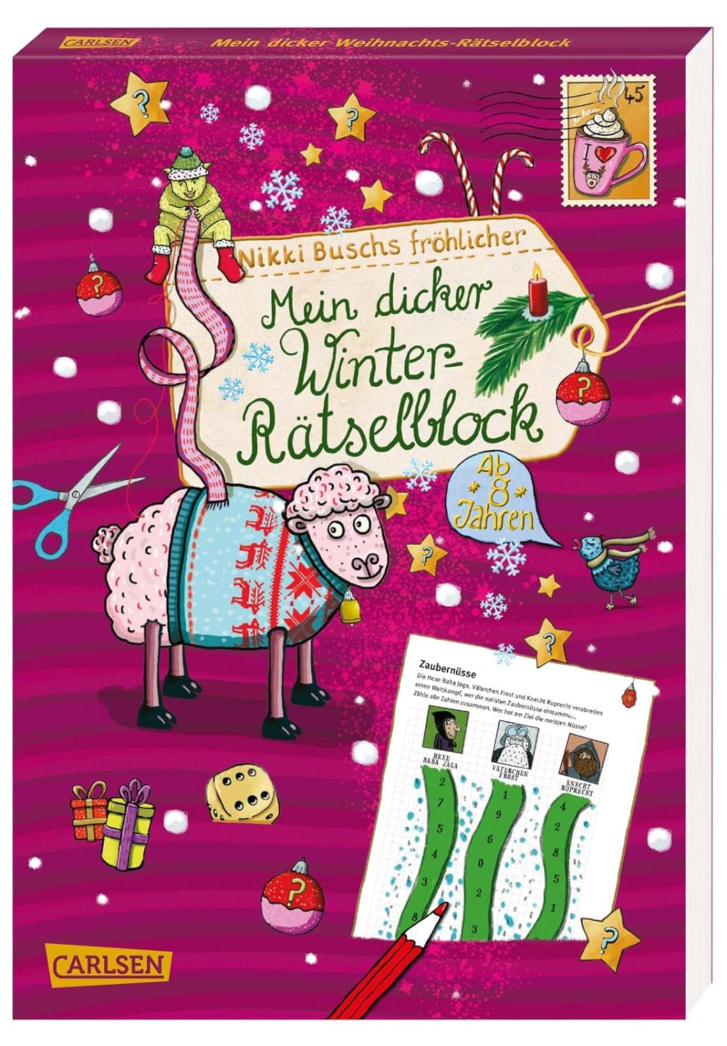Mein dicker Winter-Rätselblock: Rätsel, Knobelaufgaben, Scherzfragen und vieles mehr