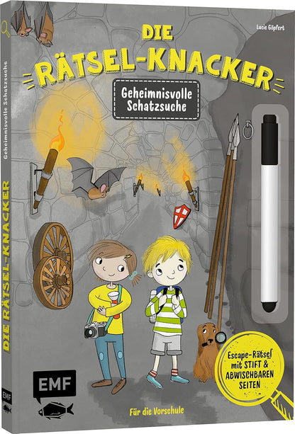 Die Rätsel-Knacker – Geheimnisvolle Schatzsuche (Buch mit abwischbarem Stift)